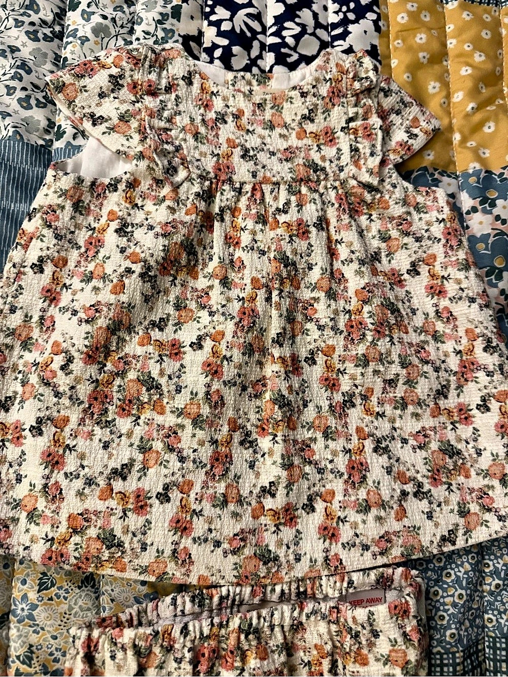 Zara Floral Matching Set Baby 6/9M